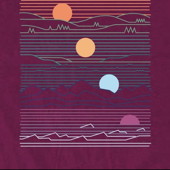 Round Neck Sun Design Tee Size Large NEW - Picture 4 of 5